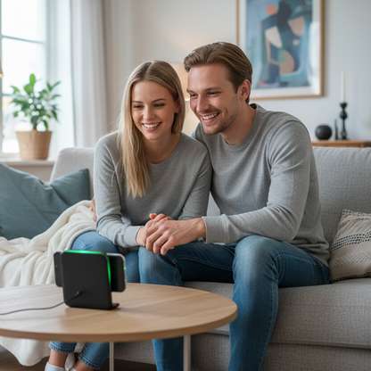 Par njuter av innehåll